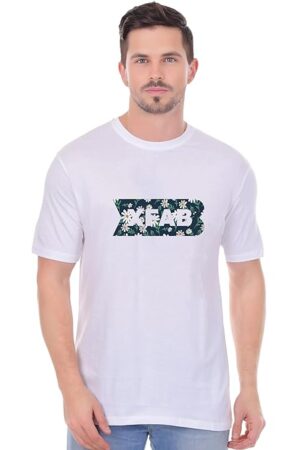 Half Sleeve White Tshirt in Blended Cotton Fabric