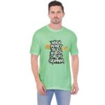 Half Sleeve Sage Green T-Shirt in Blended Cotton Fabric 