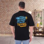 XFAB Black Oversized Stylish Tshirt